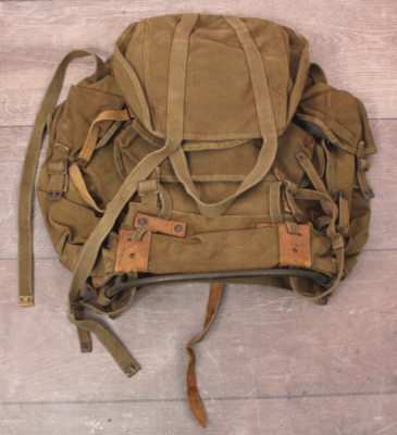 Vtg Late WWII Era British Army Bergen Backpack Rucksack Canvas