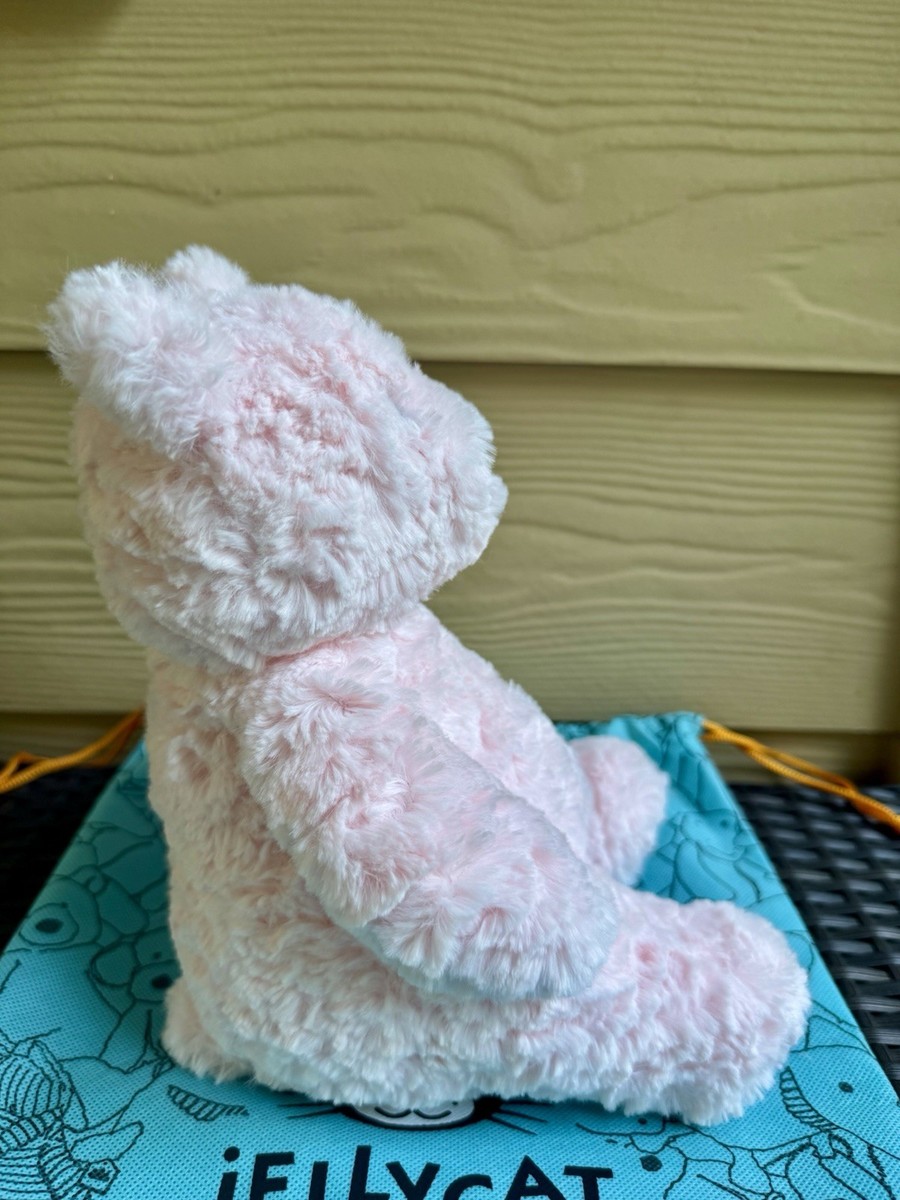 Jellycat Leola Bear Medium Pink Plush + Bag Authentic NWT Ships