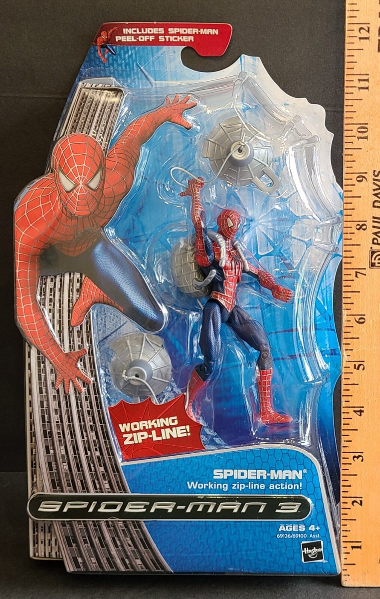 Spiderman 3 WORKING ZIP LINE action figure Hasbro 2007 New | eBay