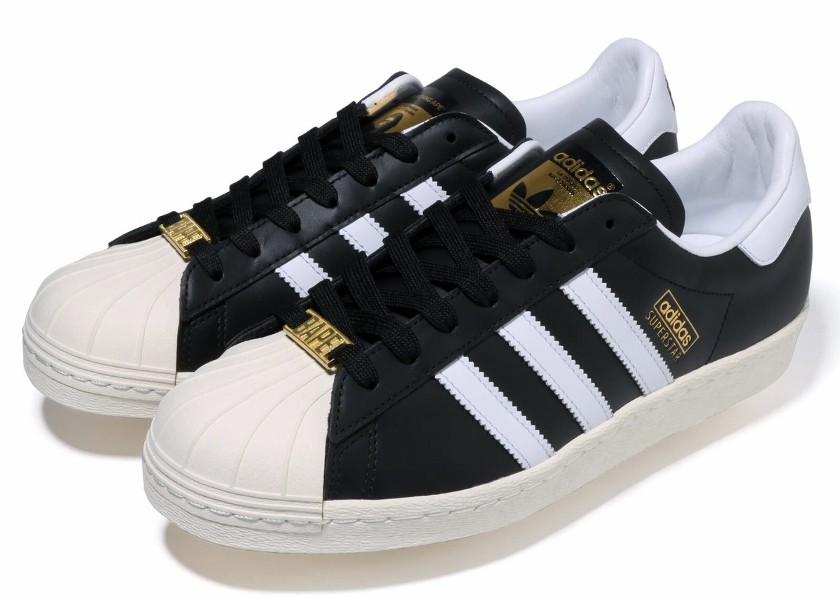 Bape x adidas Originals Superstar 80S Black 1I73-191-919 Size 10.5