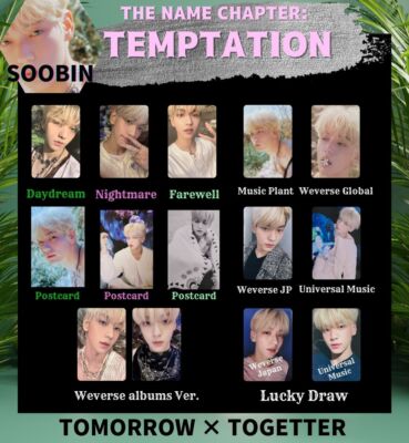 TXT SOOBIN The Name Chapter: TEMPTATION Photo card TOMORROW X