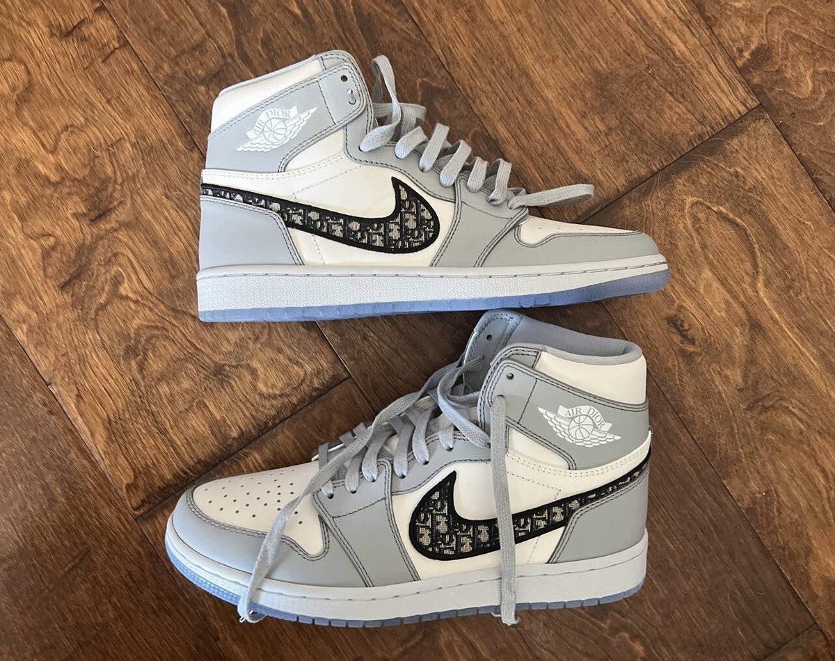 Size 8 - Jordan 1 High x Dior Gray 2020 3616253233651 | eBay