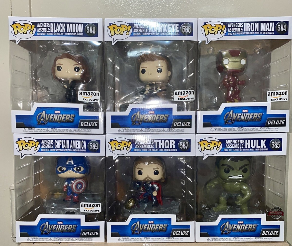 Funko Pop Avengers Assemble Amazon Exclusive Full Set Of 6. Fast