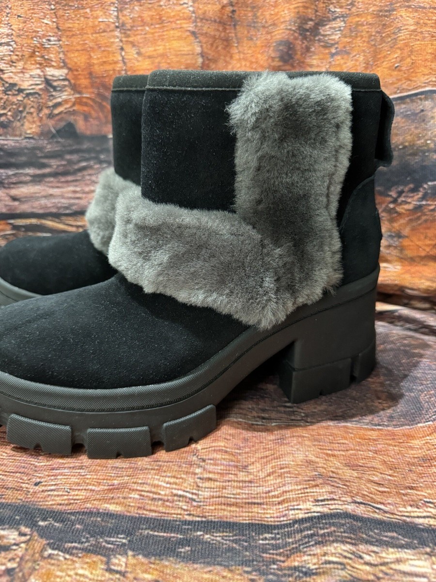Ugg Womens Brooklyn Sunburst Boot Size 9 Black Suede New 1145710