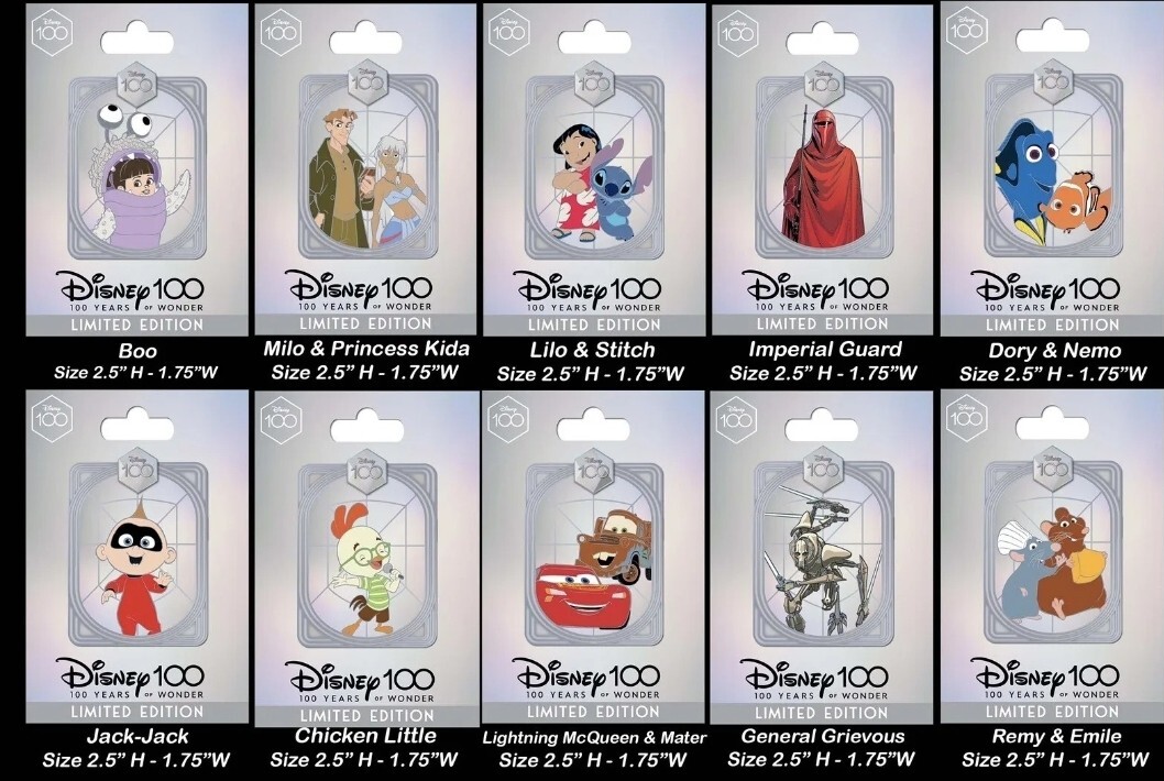 Disney DEC Celebrating 100 Years Anniversary Pin Set #7 LE 400 10