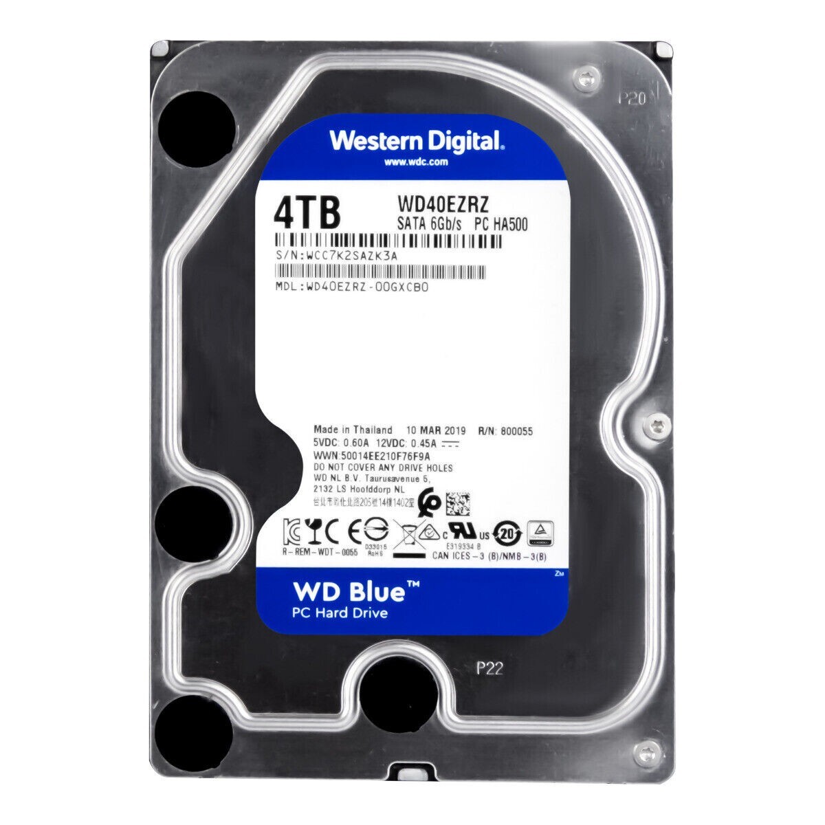 Western Digital Blue WD40EZRZ 4TB 3.5 SATA 6G HARD DRIVE