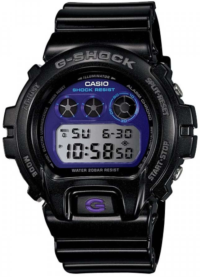 Casio G-Shock Purple Metallic Dial Men's Watch DW-6900MF-1 Black