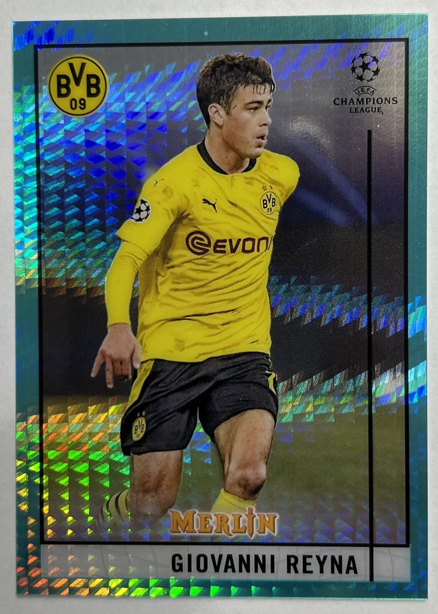 2020-21 Topps Merlin Giovanni Reyna Green REFRACTOR BVB Dortmund