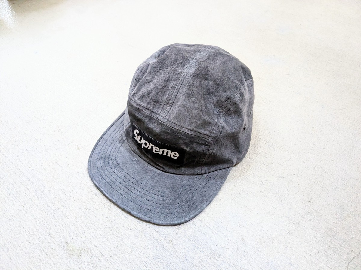 Supreme Suede Camp Cap Navy Blue SS17 Hat 5-Panel Bogo Box Logo