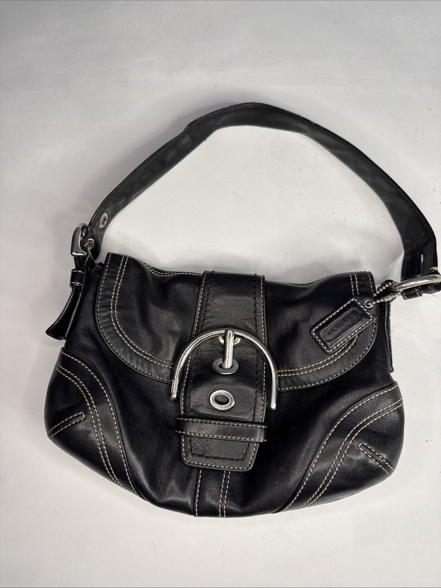 Coach 10316 Mini Soho Black Leather Shoulder Bag Y2K Vintage Purse