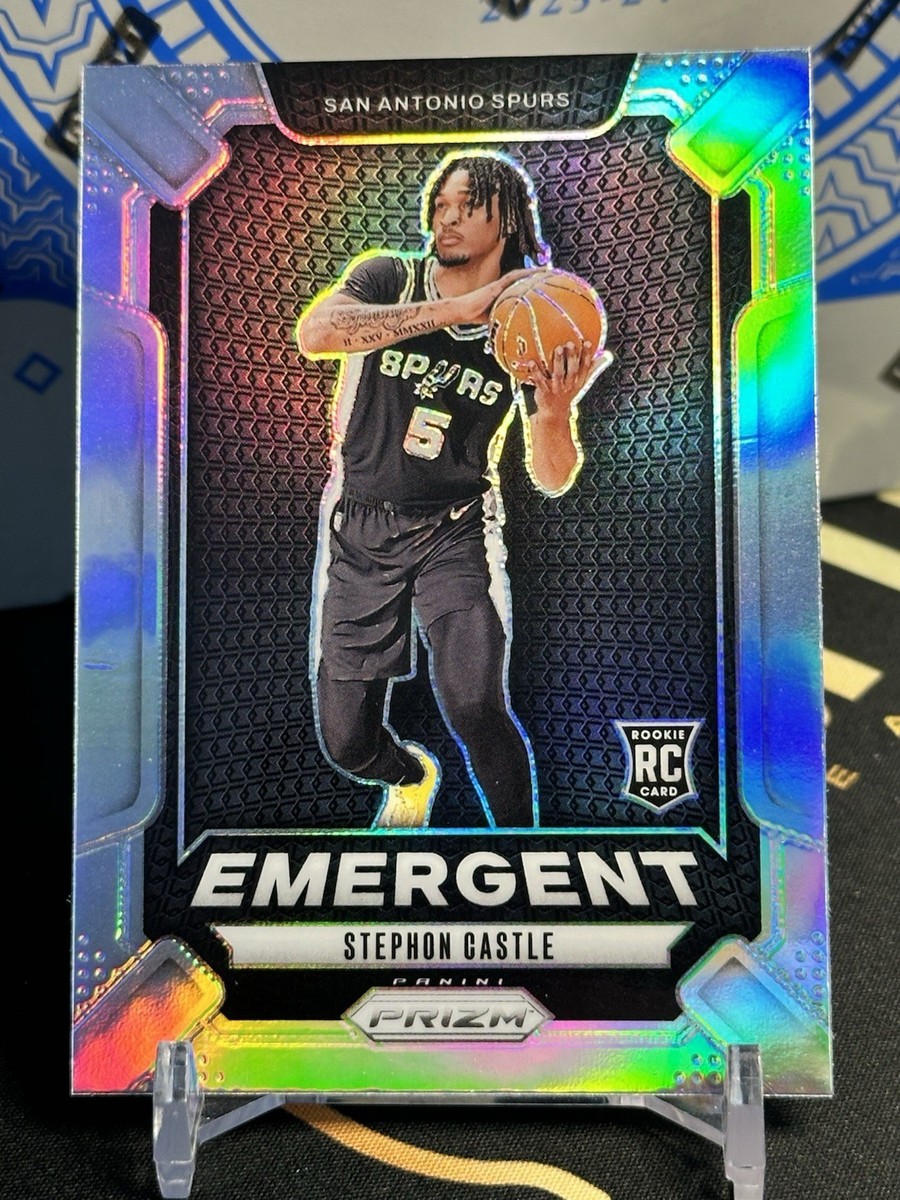 2024-25 Prizm Stephon Castle Emergent Silver Prizm ROOKIE CARD