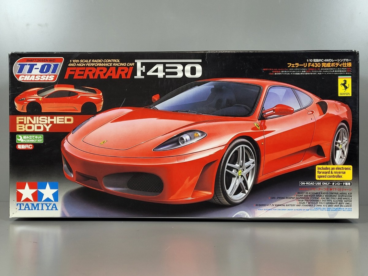 New Tamiya 1/10 RC FERRARI F430 TT-01 4WD Chassis ESC Finished
