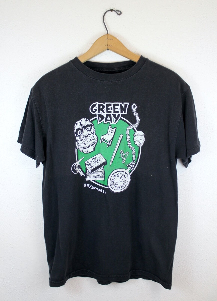 Vintage Green Day 39 Smooth Shirt 2003 Punk Band Tee Cinder Block