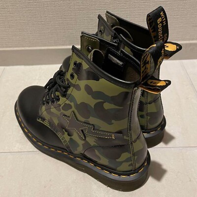 BAPE x Dr.Martens 60 YEARS 1460 BAPE ZIP BOOT CAMO Short Boots UK7