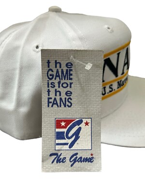vintage navy the game college bar snapback hat cap adult OSFA NWT