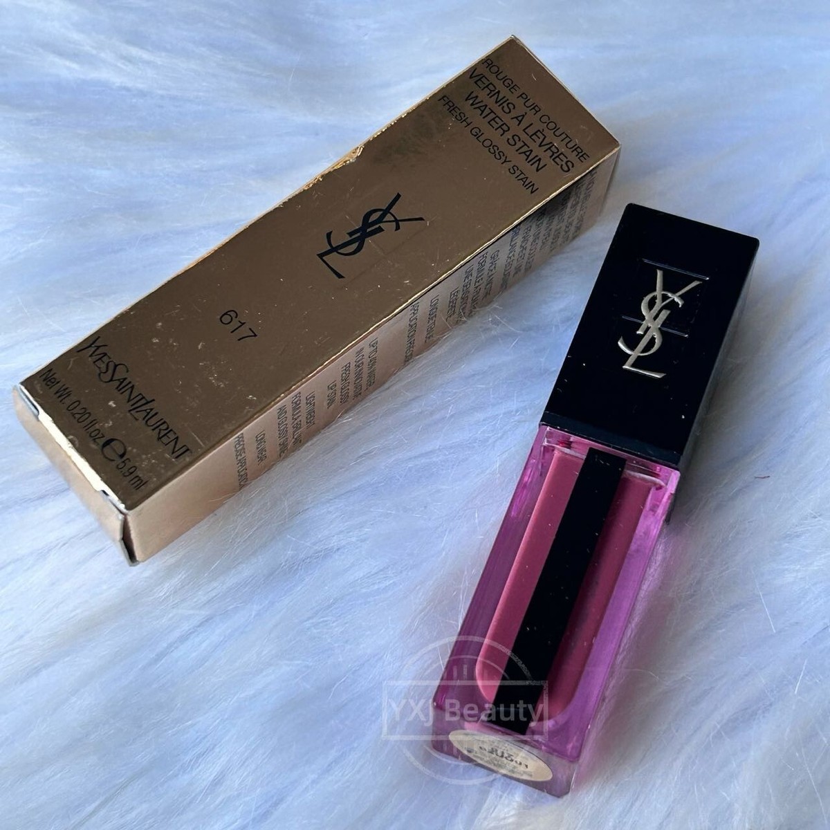 New YSL Water Stain Lip Stain~617 DIVE IN THE NUDE~Full size 0.20