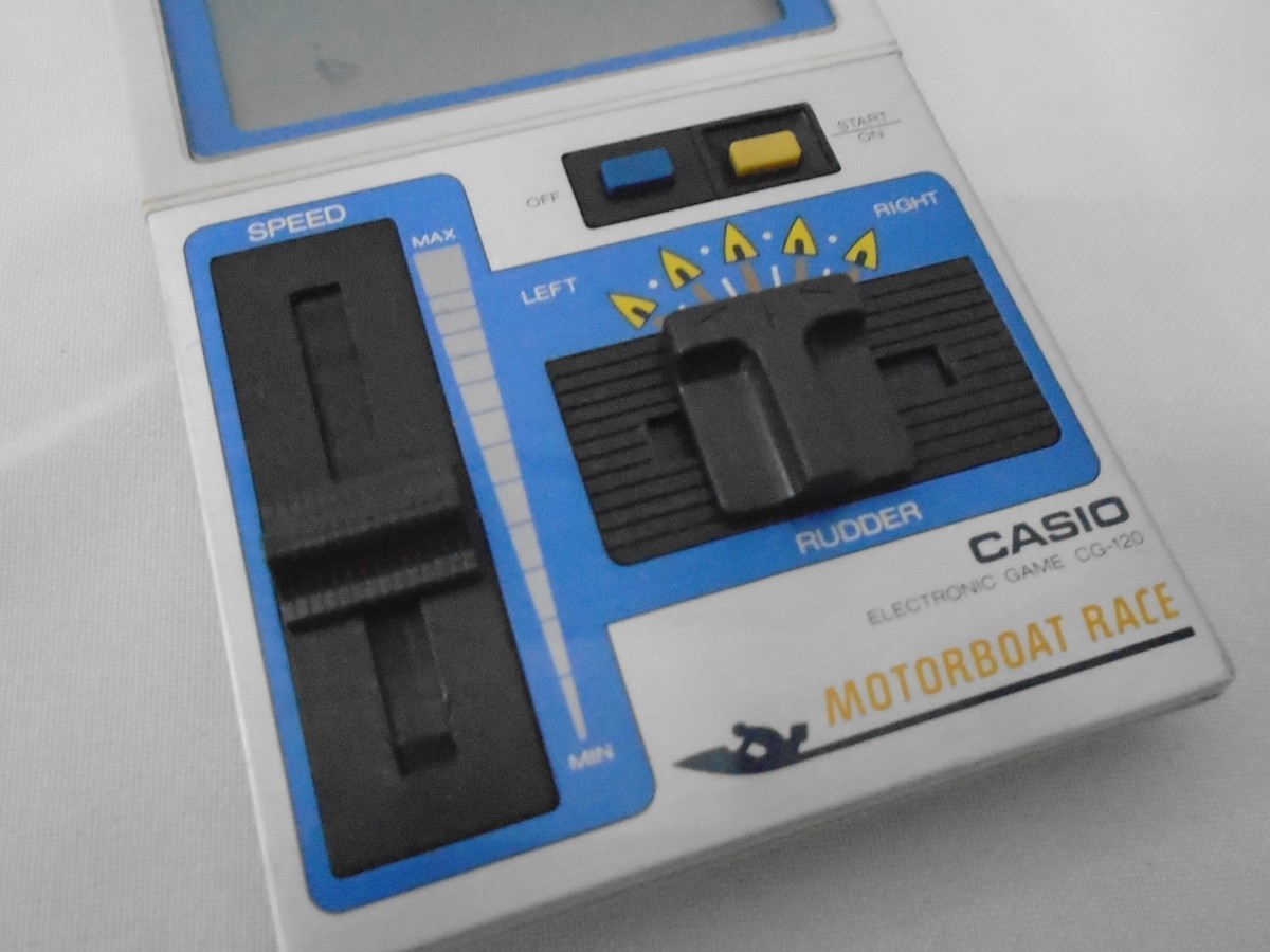 Rare Electronic Game & Watch Vintage CASIO CG-120 MOTORBOAT RACE