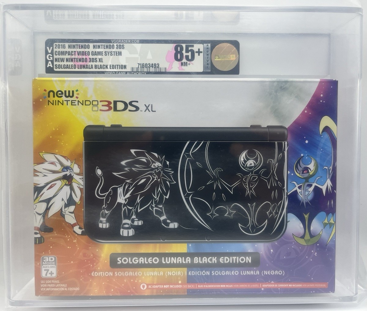 Nintendo 3DS XL Pokemon Sun & Moon Solgaleo Lunala Console VGA 85+