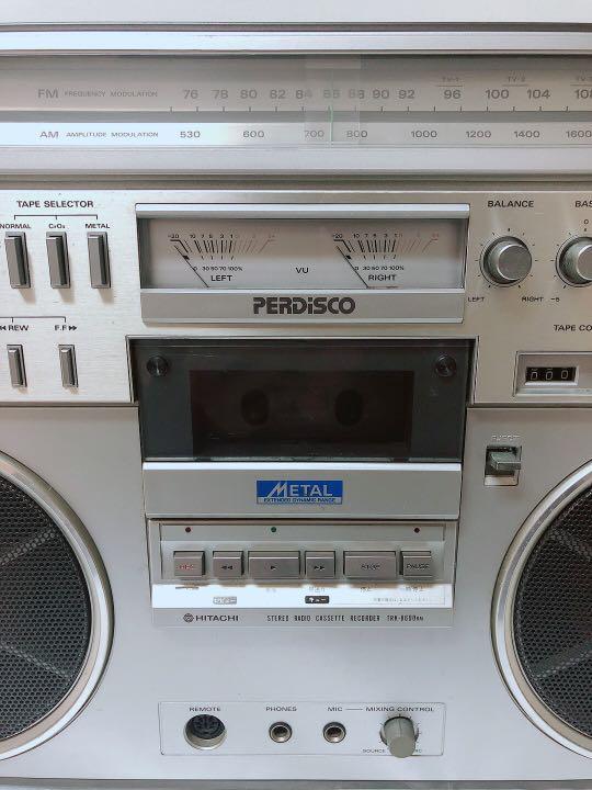 HITACHI TRK-8600RM Stereo Radio Cassette Recorder Silver Used