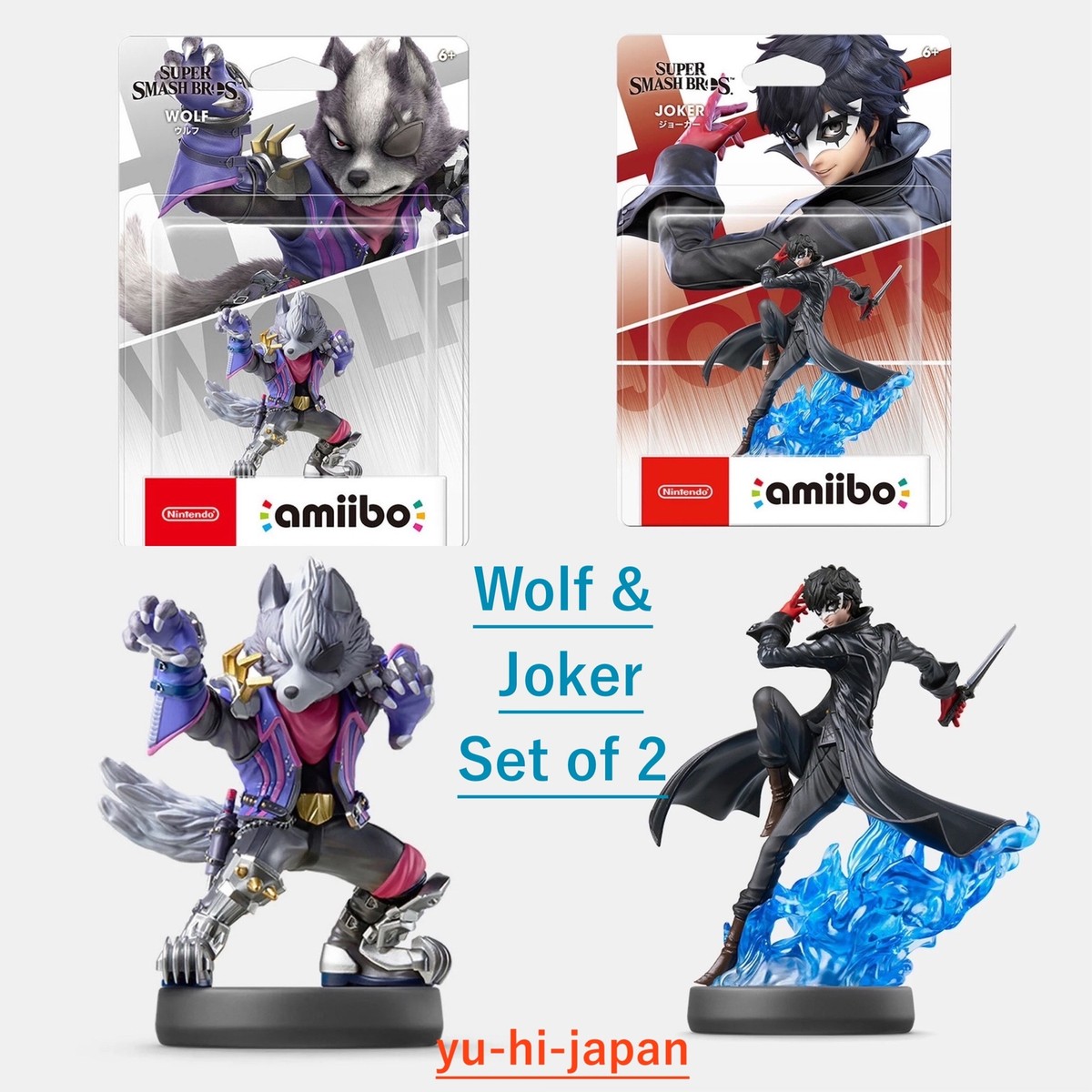 Nintendo amiibo Joker & Wolf Super Smash Bros. series New Japan | eBay