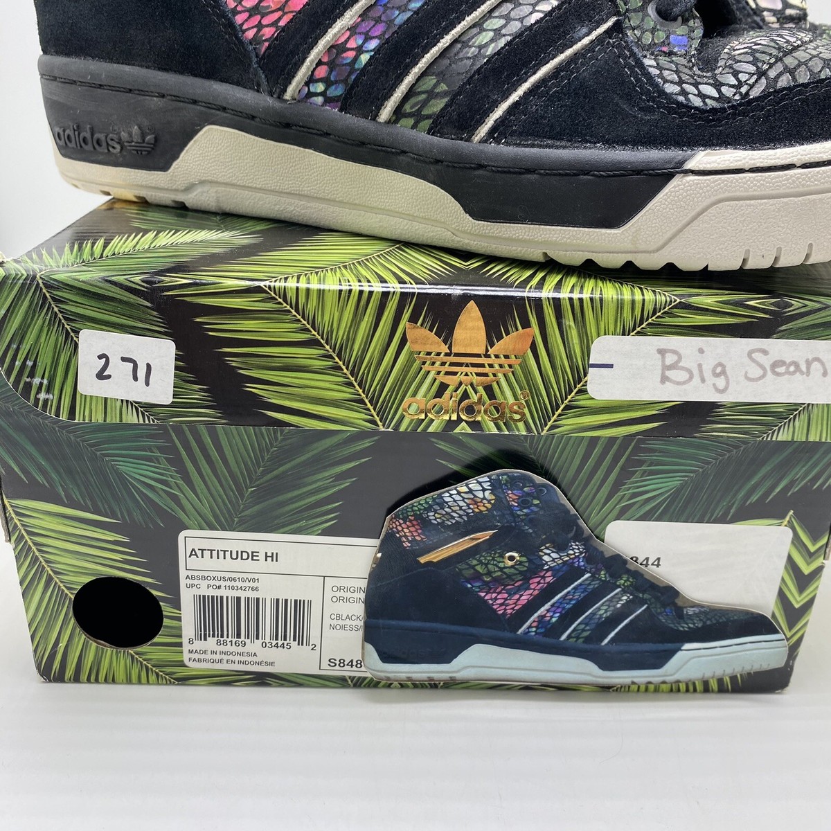 Men's Adidas Attitude Hi x Big Sean Hi Top Sneakers/Shoes Size 10