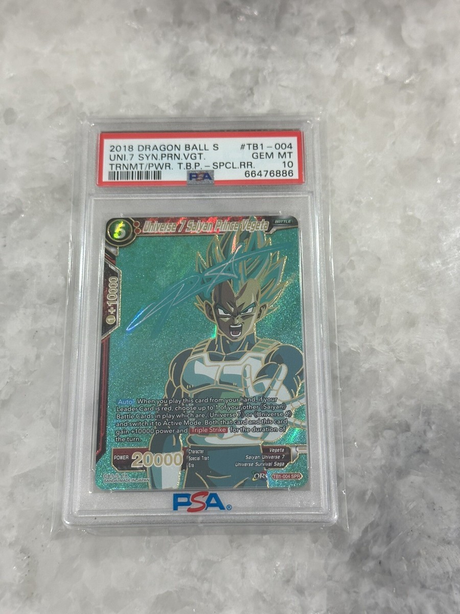 PSA 10 Dragon Ball Super Card Game Universe 7 Saiyan Prince Vegeta