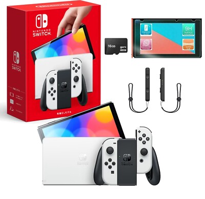 Nintendo Switch OLED 64GB White Console + 🛡️ Screen Protector