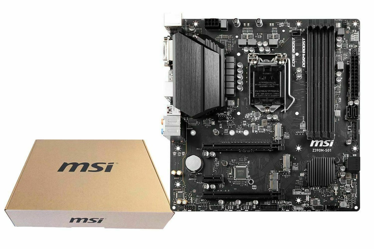 MSI Z390M-S01 Motherboard LGA1151 for Intel 8th and 9th Gen CPU