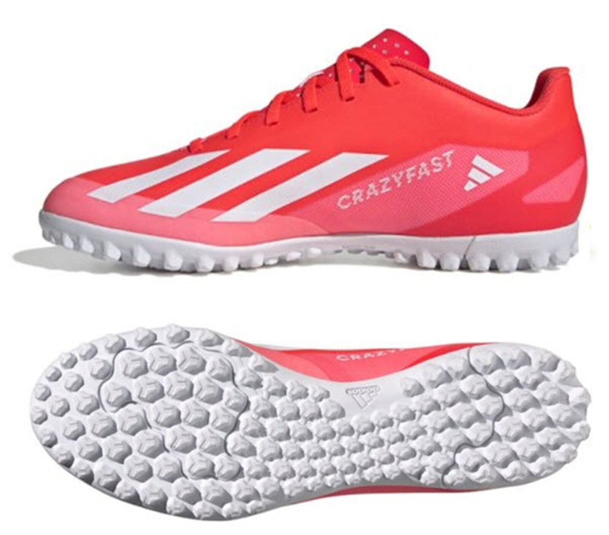 Adidas Men X Crazy Fast Club TF Cleats Futsal Red Soccer Boot