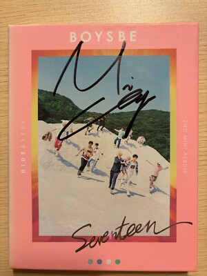 Seventeen [BOYS BE] Mingyu Autographed Signed Album Mwave HIDE Ver