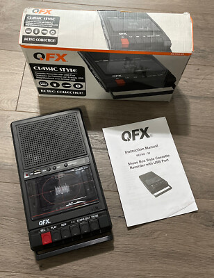 QFX Retro-39 Shoebox Cassette Tape Recorder USB Player | eBay