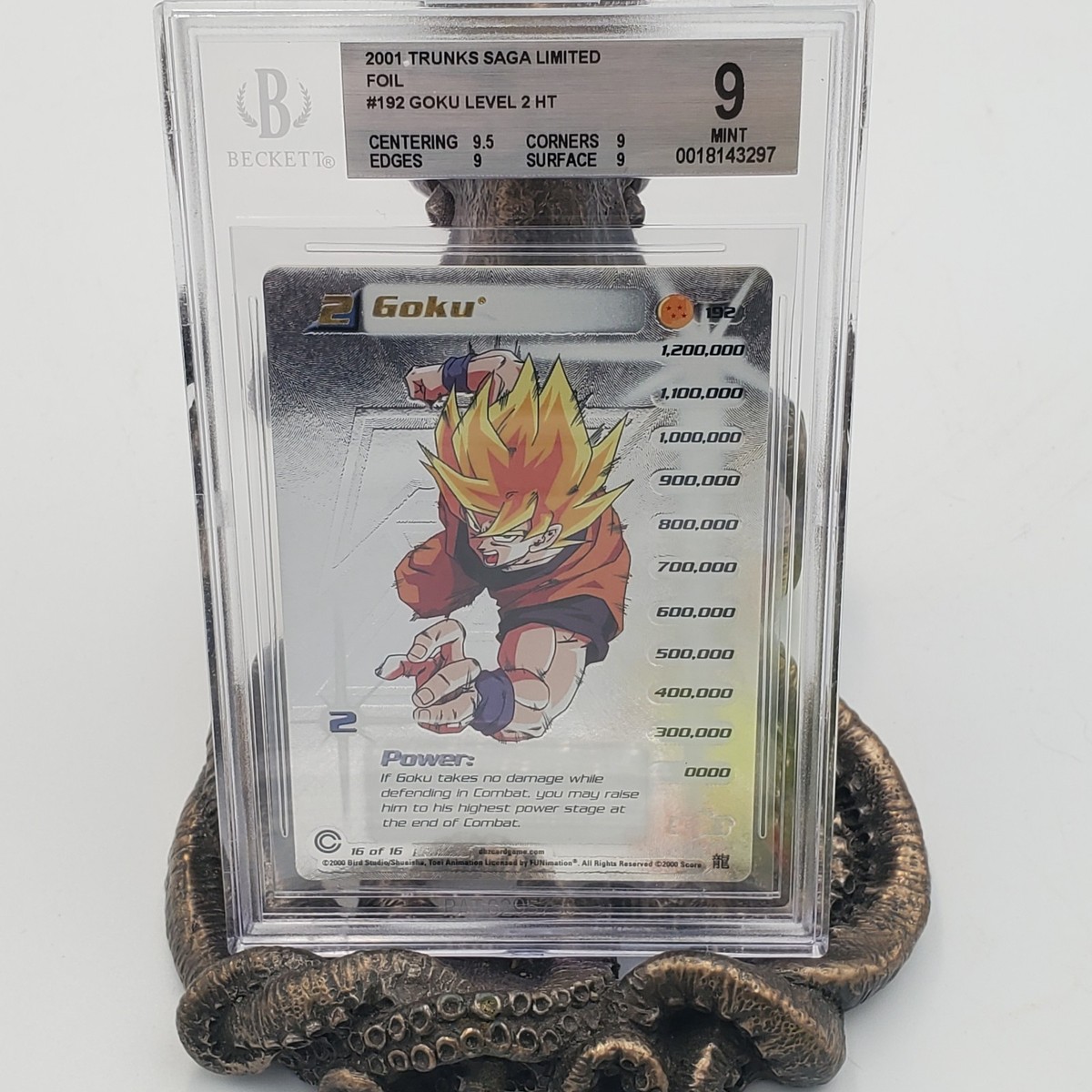 Goku 192 HT Hi-Tech Limited BGS 9 Mint Trunks DBZ Dragon Ball Z