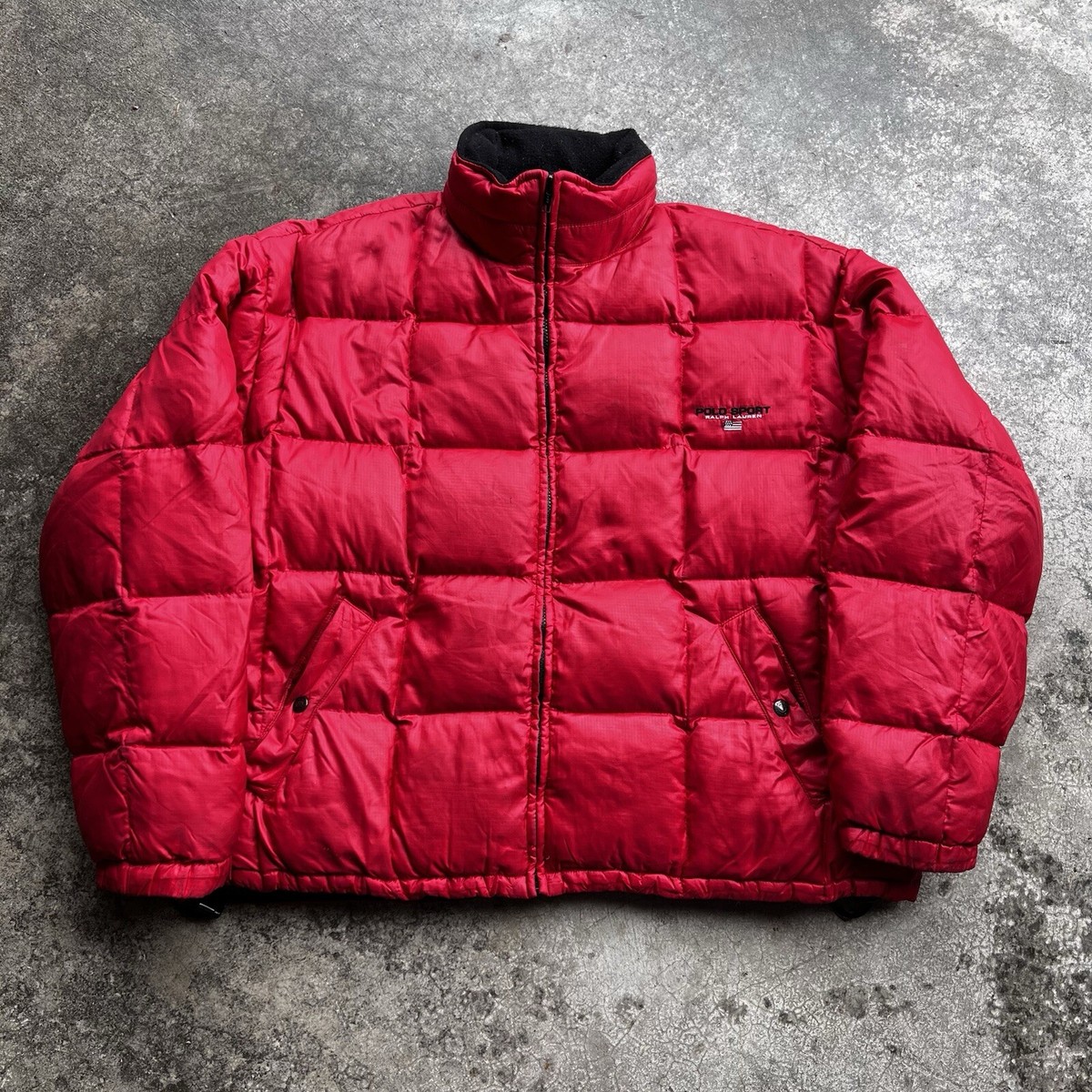 Vintage 90s Polo Sport Down Puffer Jacket Mens Size Large Solid