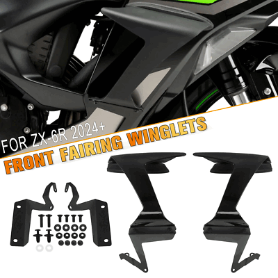 For Kawasaki Ninja ZX-6R 2024+ Front Downforce Naked Frontal