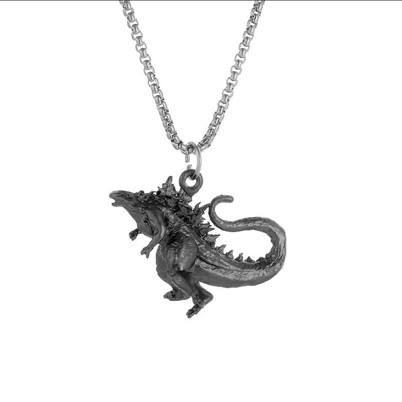 Godzilla Monster Jewelry Black Steel Sexy Dinosaur Movie Pendant