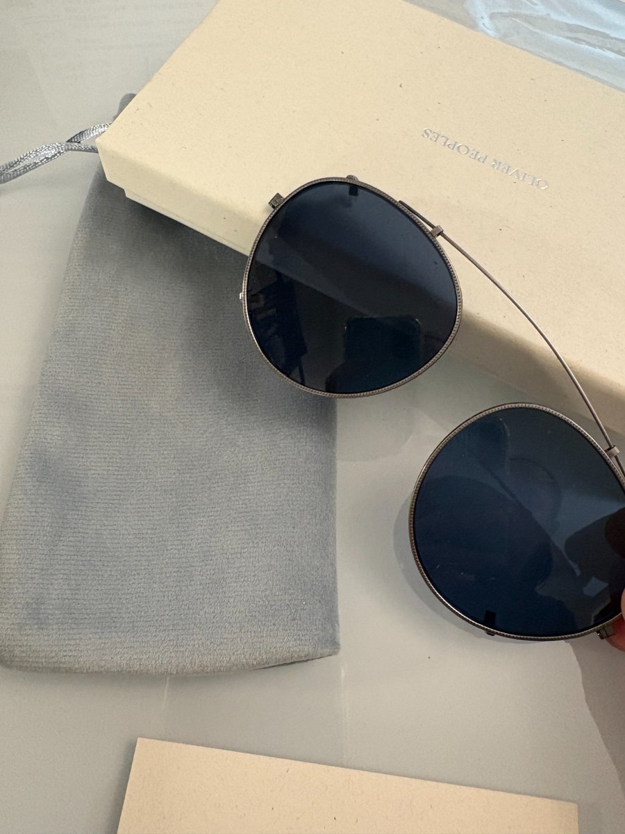 OLIVER PEOPLES TAKUMI TK-1 CLIP ON in Pewter/ Blue MSRP$277 clip