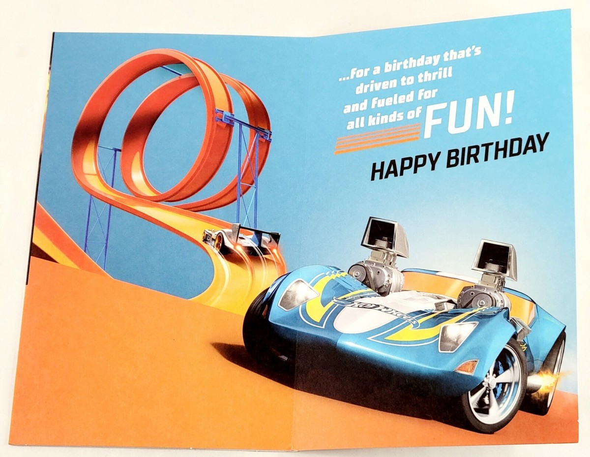 Hot Wheels Greeting Birthday Card 🎉 
