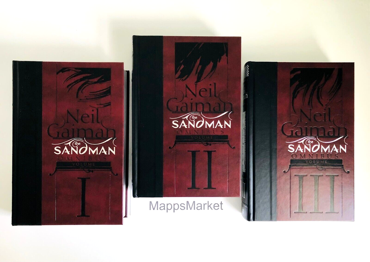 NEIL GAIMAN SIGNED x 3 The Sandman Omnibus Volumes 1, 2 & 3