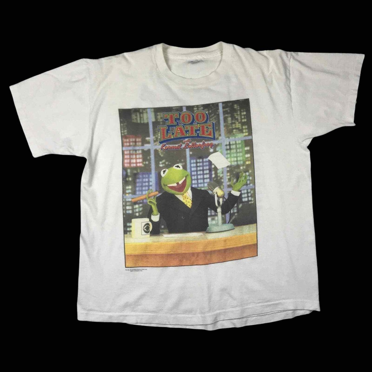 Vintage Kermit the Frog Too Late with Kermit Letterfrog t-shirt