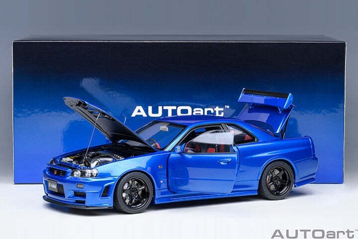 1/18 Nissan Skyline GT-R R34 Nismo Z-Tune RHD Bayside Blue Model