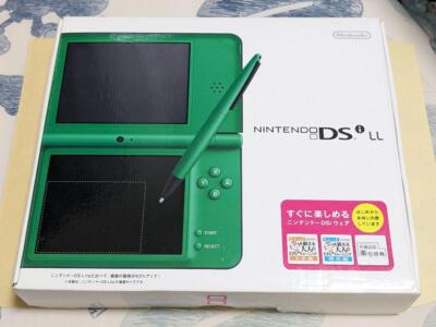 Nintendo DSi LL Green Console with Box Charger Used Tested JAPAN F