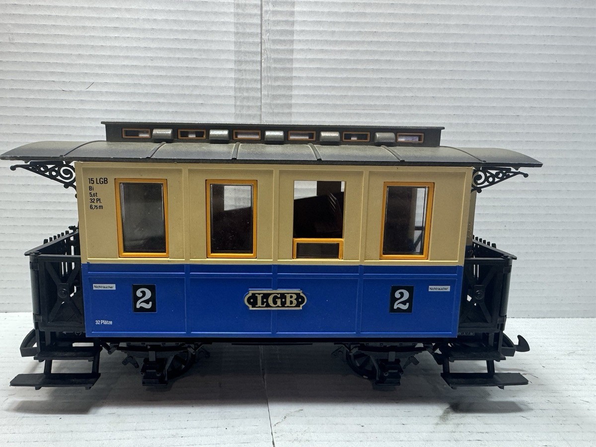 LGB G Scale European Blue #2 Passenger Coach Car For Train Set | eBay