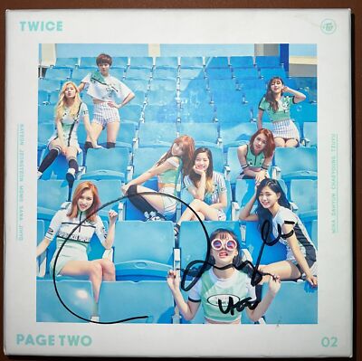 TWICE [PAGE TWO] Autographed Signed Album MWAVE Member Select | eBay