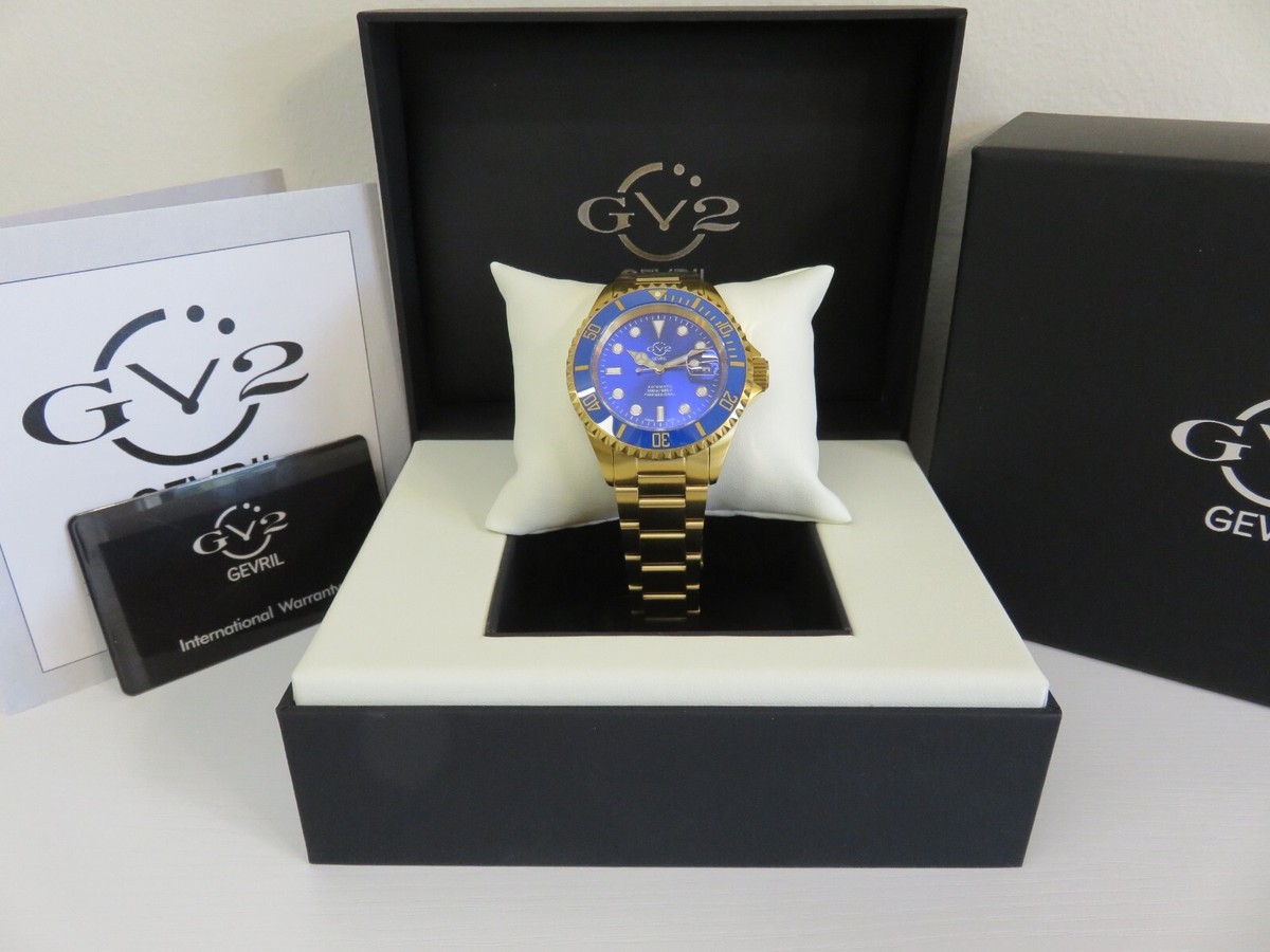 Gv2 By Gevril Men's 42223 Liguria Swiss Automatic Ceramic Rotating