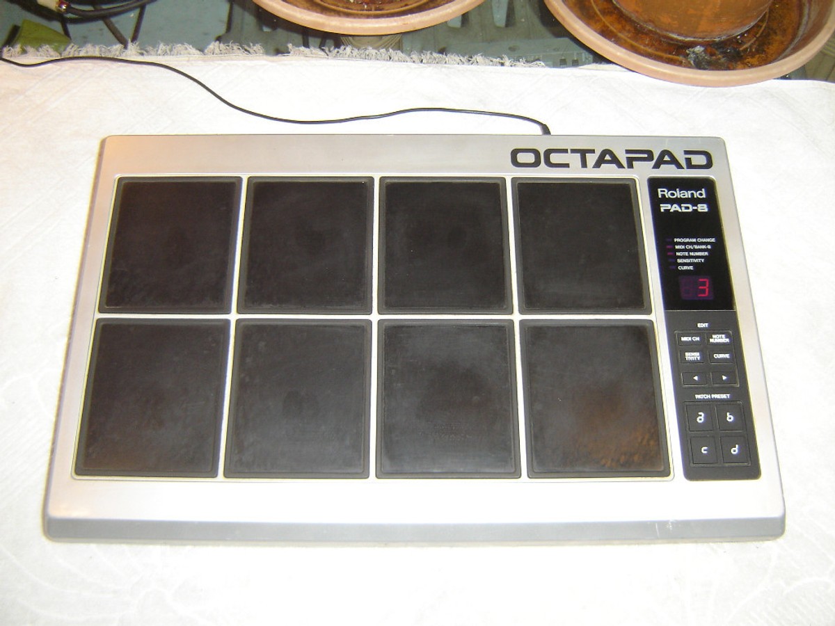 Roland PAD-8, Octapad, Original, 8 Pad Drum Midi, Vintage Unit, As