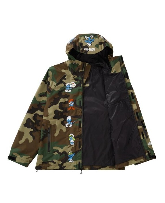 SUPREME x The Smurfs GORE-TEX Shell Jacket Woodland Camo Men's