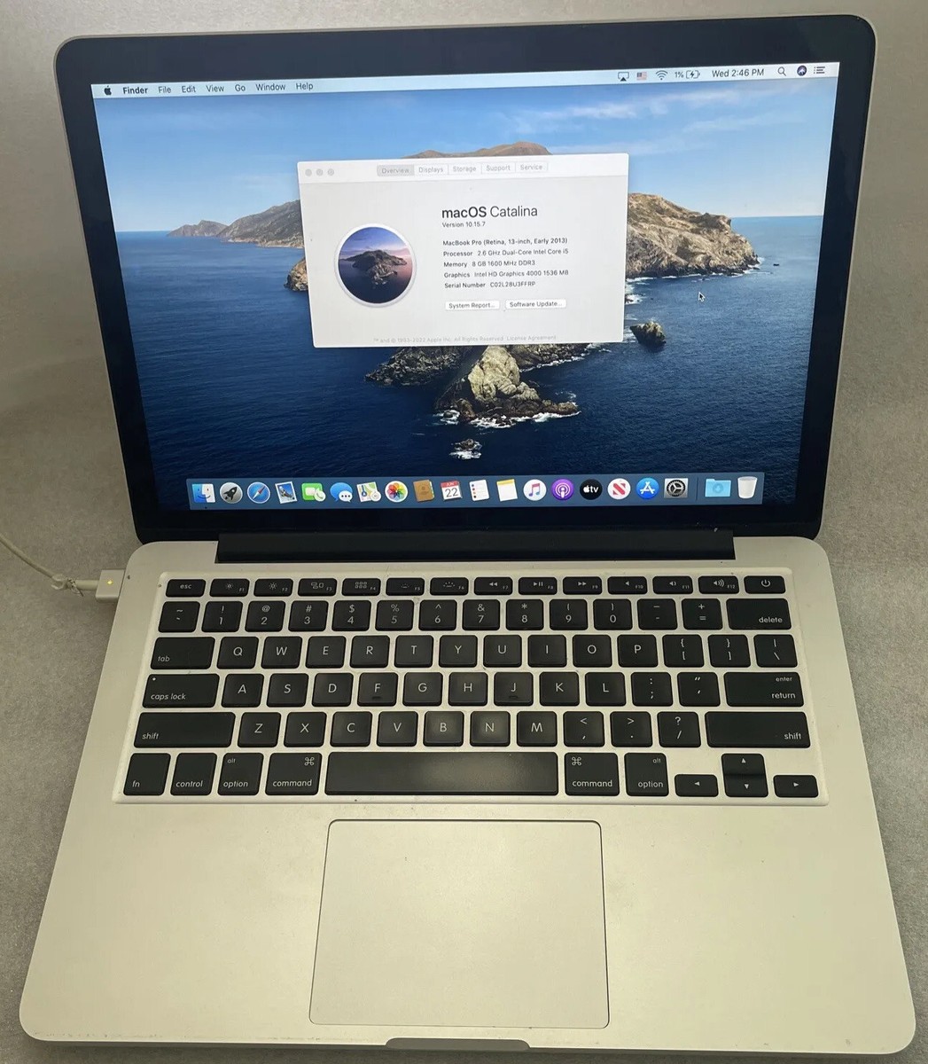 Apple MacBook Pro Retina 13” A1425 Core i5 2.5GHz 8GB RAM 240GB
