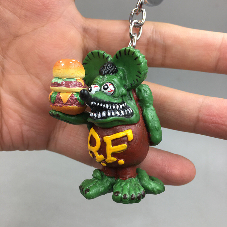 Rat Fink Key Chain Ed Roth Big Daddy Color Charm Charapin Custom