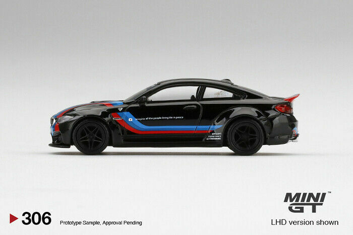 MINI GT 1:64 LB Work BMW M4 Black with M Stripes Car in box | eBay
