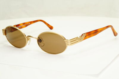 Emporio Armani 1997 Vintage Sunglasses Mens Womens Womens Gold